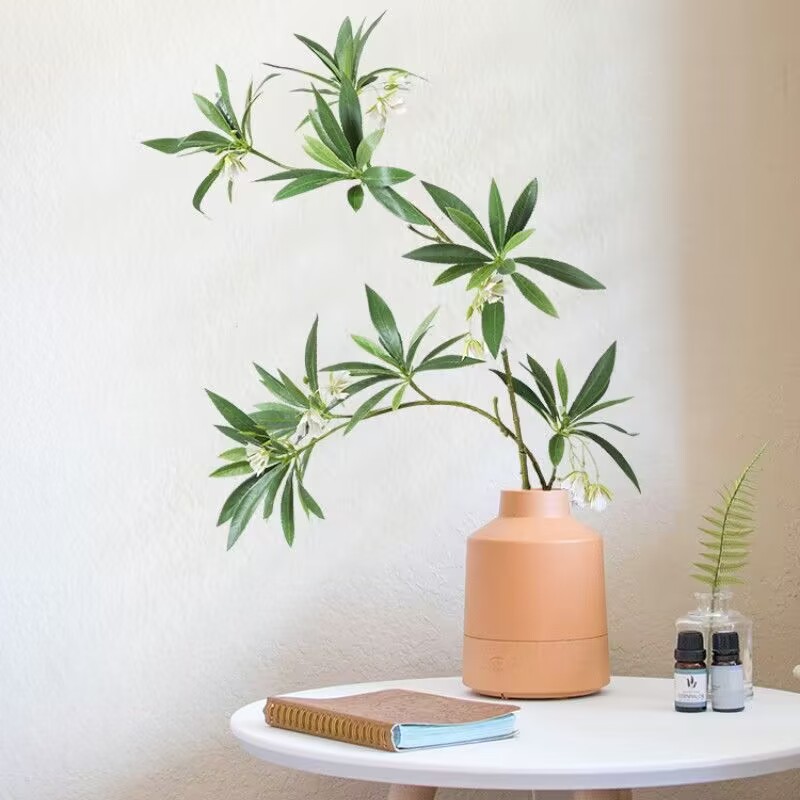 Dracaena Marginata - 35.43 インチ人工水石ガジュマル豪華なホームインテリアフラワーアレンジメントフェイクグリーンテーブルブーケ