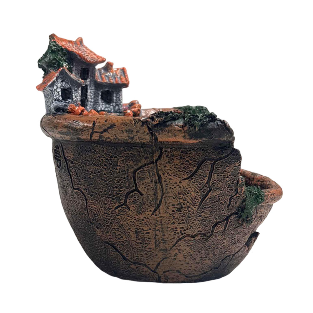 Echeveria Succulent - 多肉植物鉢 ヴィンテージ マルチポット プランター 装飾用小型植物ホルダー 樹脂製盆栽容器