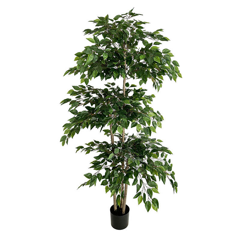 Ficus人工大型熱帯植物、プラスチック製の偽の葉、緑、本物 - Dracaena Marginata のレビューと価格