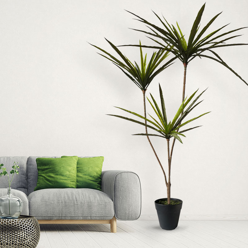 大きな人工植物,90-120cm,植物,熱帯の鉢植え,偽のプ - Dracaena Marginata のレビューと価格