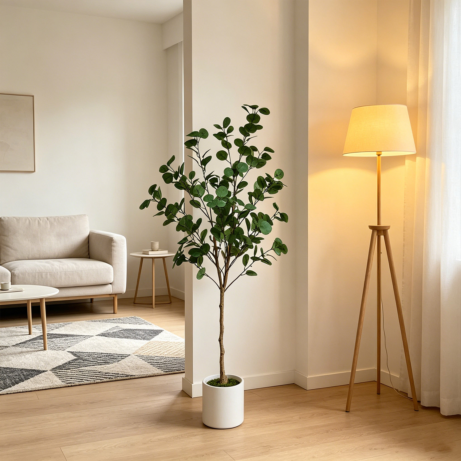 120-155cm/5.1フィートの人工ユーカリの木、リアル - Dracaena Marginata のレビューと価格