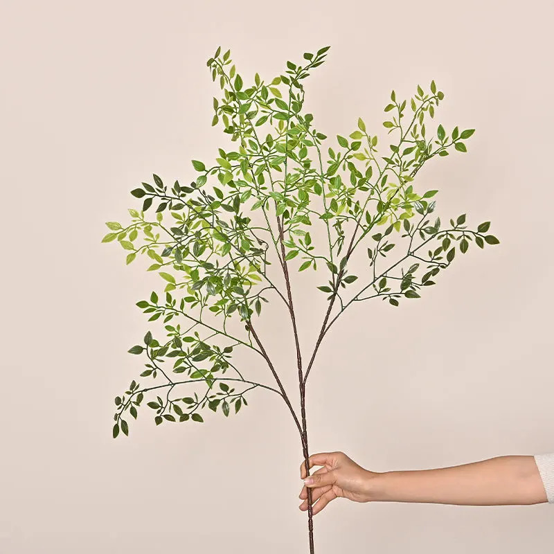人工のシングルブランチ3つの人工グリーン植物、模擬フォルシシ - Dracaena Marginata のレビューと価格