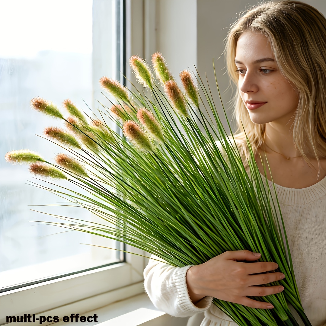 8個入り人工植物 ドッグテールグラス 模造草 リードを模倣し - Dracaena Marginata のレビューと価格