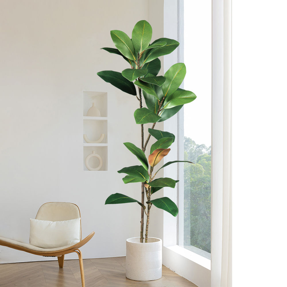 高さ55〜110cmの人工マグノリアの木、偽物のバニヤン植物 - Dracaena Marginata のレビューと価格